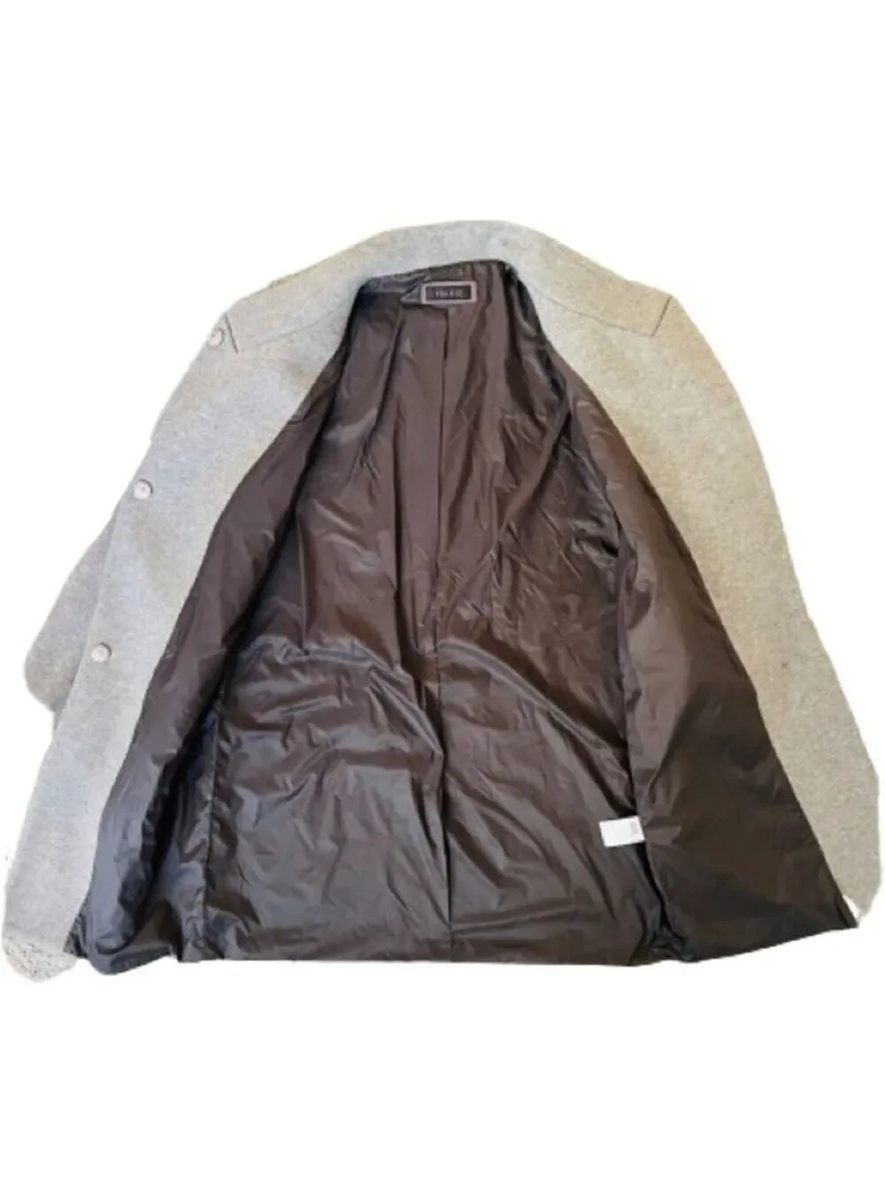 Peserico Cashmere and Wool Taupe Coat Size 46 XLarge US 10/12